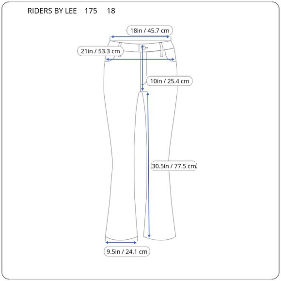 Riders by Lee Womens Jeans 18 Plus 1Boot Cut Medium Blue Denim Zip Fly BOO24E - Picture 2 of 6